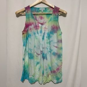 Fashion Bug Size Medium Tye Dye Tank 100% Cotton